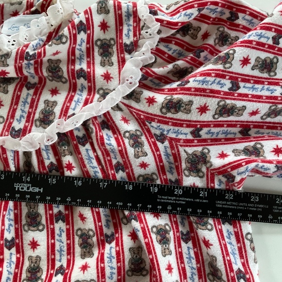 Lanz of Salzburg Flannel Teddy Bear Nightgown Sz M Grannycore Winter Novelty Vtg - Picture 6 of 14